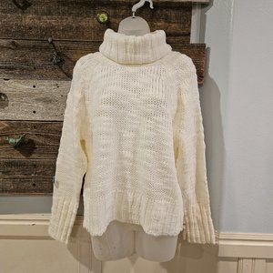 NWT Cozy Casual Timeless Turtleneck Sweater in White Sizes S/1X/3X